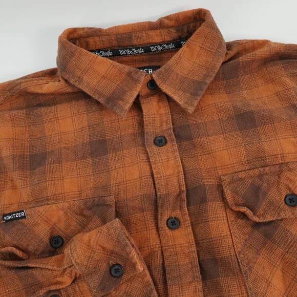 Howitzer Patriot Flannel Shirt Long Sleeve Button Up Plaid Mens XL We The People - Picture 1 of 8